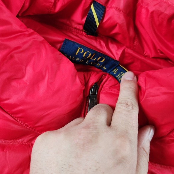 Polo Ralph Lauren Packable Puffer Vest Mens Size XL Red Nylon Fill - Picture 4 of 9
